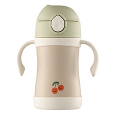 푸고 유아용 프리미엄 뉴트럴 시리즈 빨대컵 280ml, 1개, 그린