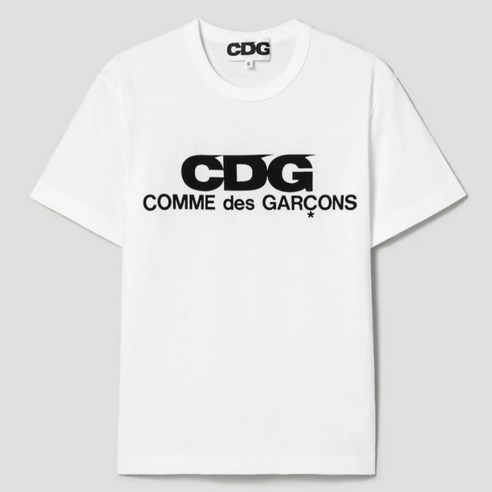 꼼데가르송 CDG 에어플레인 로고 화이트 반팔티셔츠 XXL - 남녀공용 SZ-T005-051-2