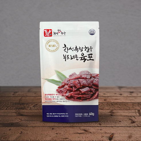 횡성축협한우 부드러운 육포 40g, 40g, 10개