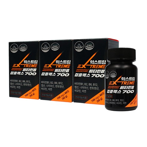 익스트림 비타민B 컴플렉스 700mg X 60정 3박스, 60정, 3개