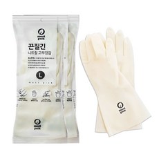 모스트픽 끈질긴 니트릴 고무장갑, 화이트, 대(L), 2개