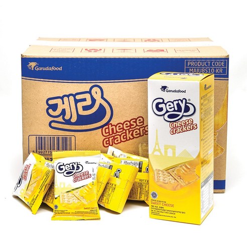 게리 치즈 크래커 180g (18g X 10개입) 개별포장 박스 12 Box, 180g, 12개