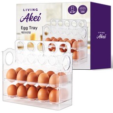 아케이 리빙 계란보관함 3단, 투명, 1개