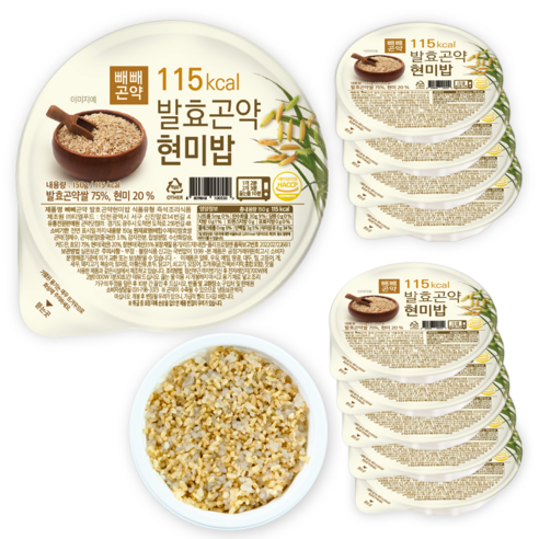 빼빼곤약 발효곤약현미밥, 150g, 10개