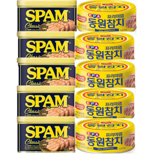 짜뇽 스펨(200g)+동원참치(150g) 5+5