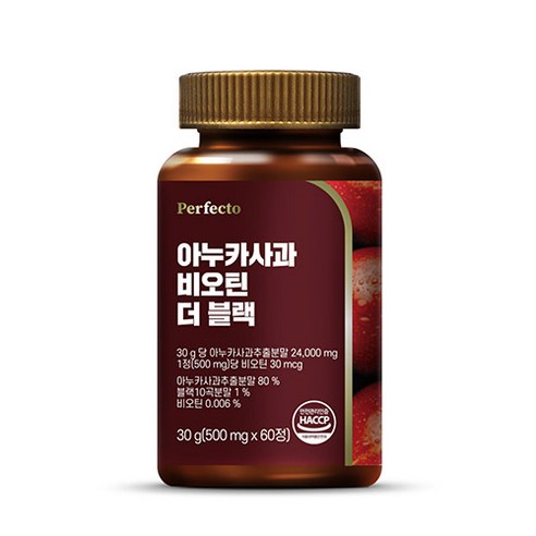 퍼펙토 아누카사과 비오틴 더 블랙 30g, 60정, 1개