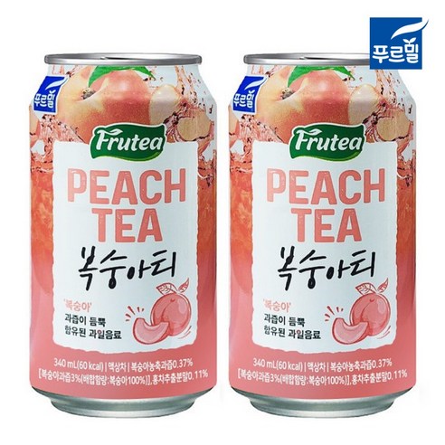 푸르밀 복숭아티 340ml x 24개, 340ml, 24개