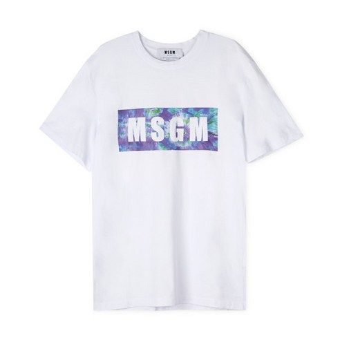 [엠에스지엠] 스크래치_MSGM 남성 멀티 박스 로고 화이트 반팔티 2840MM234 20