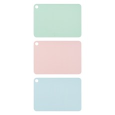 글라스락 베이비 TPU 도마 파스텔 3P 세트, 칼집에 강한 TPU 도마 파스텔 파우더민트 + 파우더핑크 + 파우더블루 세트, 1세트, 파우더민트 + 파우더핑크 + 파우더블루