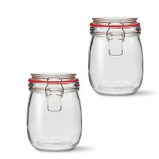 미르 메탈글라스자 클립 유리병, 700ml, 2개