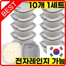 라이프앤컴 국산 냉동밥보관 전자렌지용기 350ml, 그레이, 10개