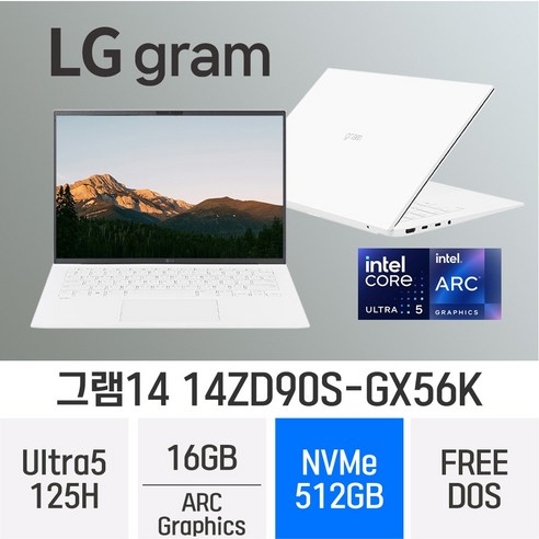 [당일출고] LG전자 2024 그램14 14ZD90S-GX56K - 최신형 업무용 휴대용 노트북14ZD90S-GX56K · Free DOS · 16GB · 512GB · 에센스화이트