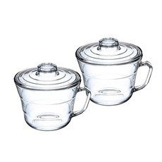 글라스락 렌지쿡 계란찜 용기 705ml, 투명, 2개