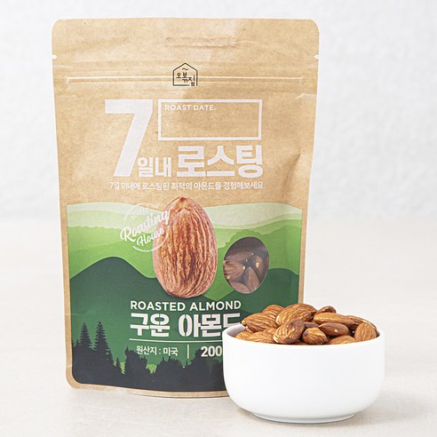 오볶집 7일내 로스팅 구운아몬드, 200g, 1개