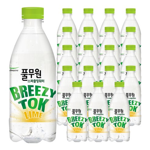 풀무원샘물 브리지톡 탄산수 라임, 500ml, 20개