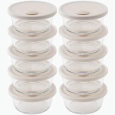 코지 내열유리 냉동 밥보관용기 반찬통 세트 10P 320ml, 1세트, 10개입