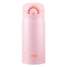 써모스 마이 디자인 보틀 원터치 타입 + 스티커 시즌2 JNR-351K, 핑크오렌지, 350ml, 1세트